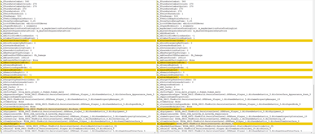Comparison of two different sets of variables