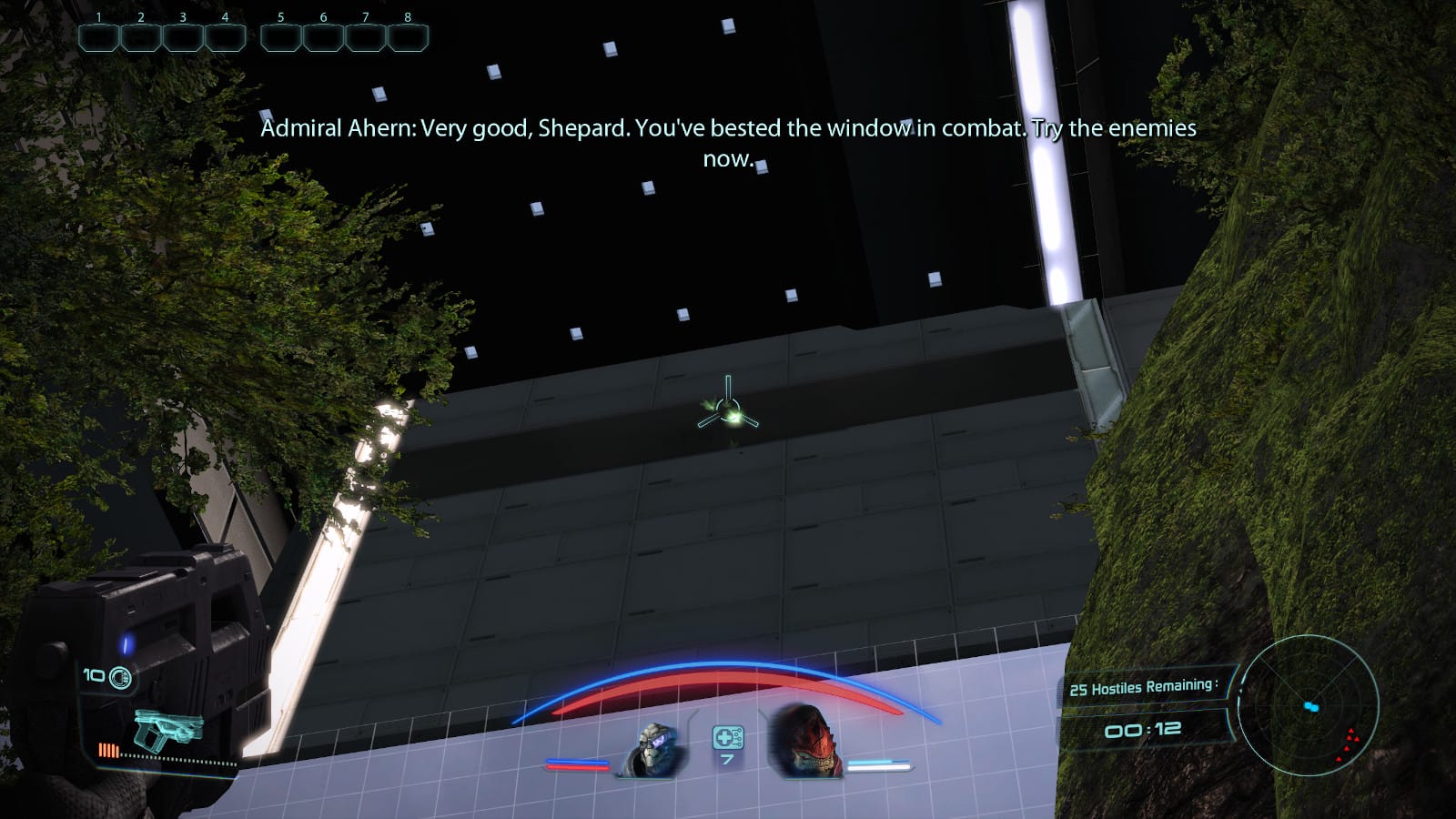 Shepard shoots the window in the tropical map