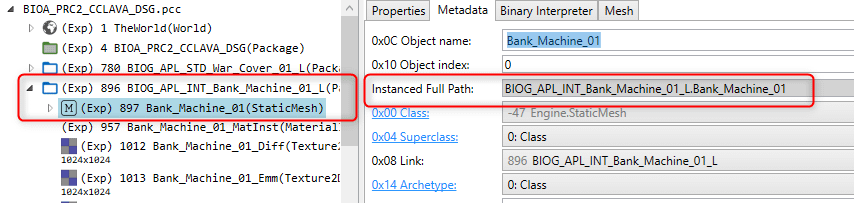 How an instanced full path is defined